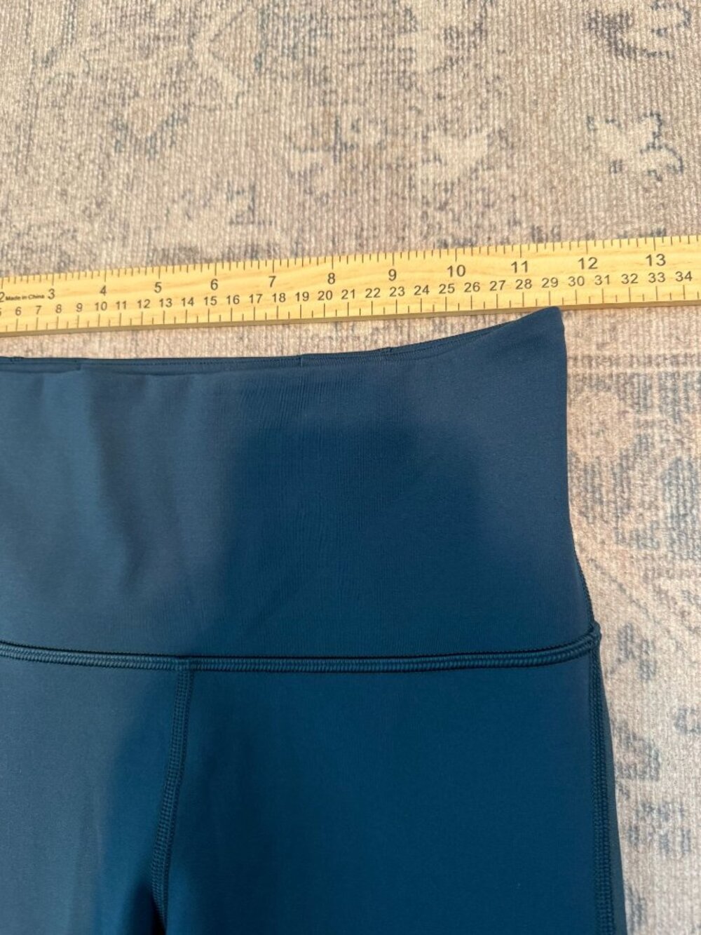 Lululemon Ready Set Go Crop Pant 21" Submarine Blue Size 4 Leggings High Rise - Picture 7 of 7